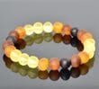 Raw Amber Healing Bracelet Made of Multicolor Amber