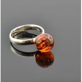 Baltische Ronde Amber Sterling Zilveren Bloem Ball Oorbellen voor Vrouwen