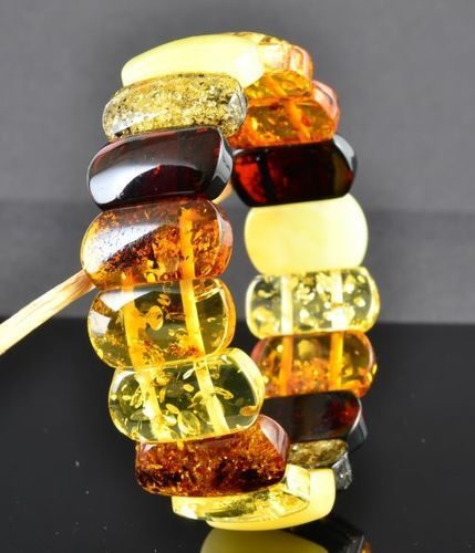 Amber Bracelet Made of Colorful Baltic Amber - SOLD OUT