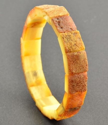 Bangle Style Amber Bracelet Made of Raw Amber