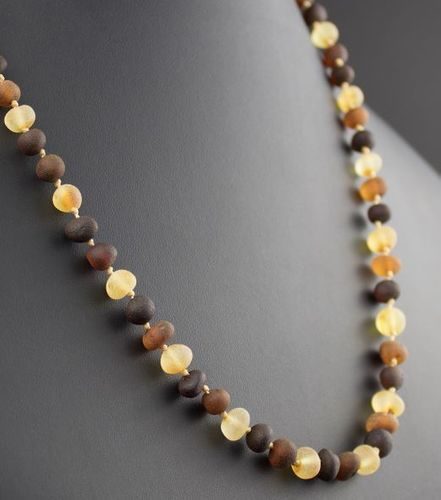 Men's Amber Necklace Made of Raw Baltic Amber
