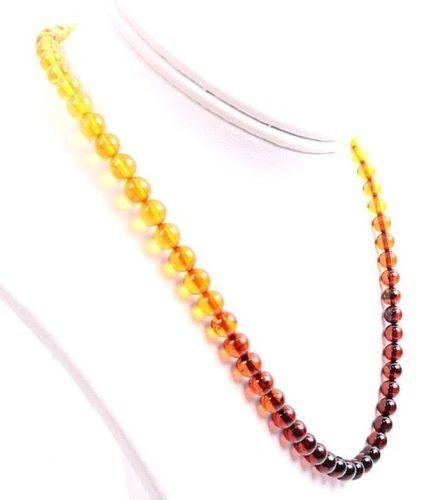 Rainbow Amber Necklace Made of Precious Healing Baltic Amber 