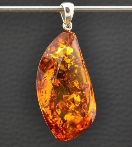 Amber Pendant Made of Precious Healing Baltic Amber