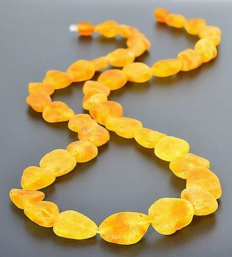 Amber Necklace Made of Honey Color Amber Rocks - SOLD OUT