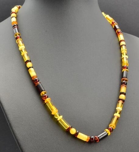 Men's Necklace Made of Precious Baltic Amber 