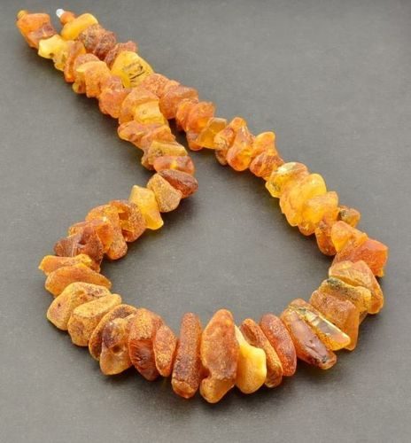 Raw Baltic Amber Necklace Made Precious Healing Baltic Amber