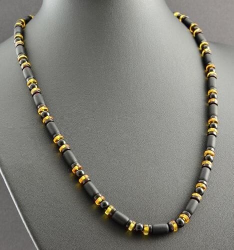 Men's Necklace Made of Precious Healing Baltic Amber