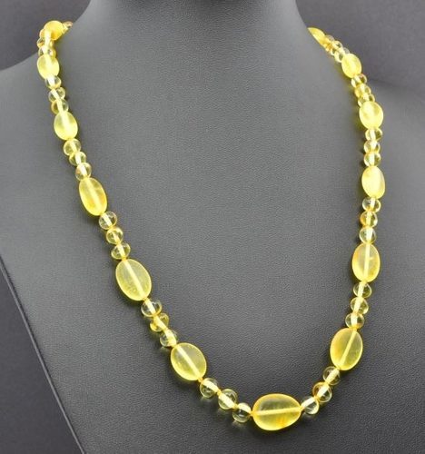Amber Healing Necklace Made of Polished and Raw Amber