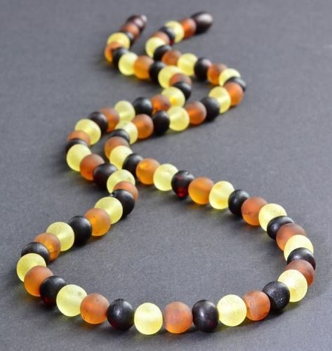 Men's Raw Amber Healing Necklace Made of Amber. Unisex.