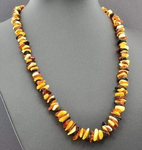 Amber Healing Necklace Made of Nugget Shaped Baltic Amber