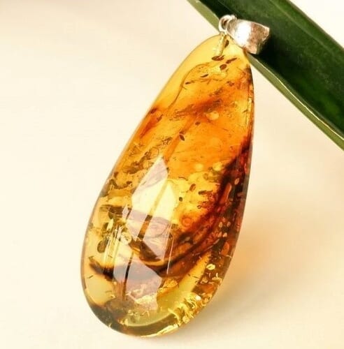 Amber Pendant Made of Precious Baltic Amber