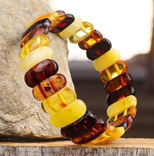 Amber Bracelet Made of Precious Healing Baltic Amber