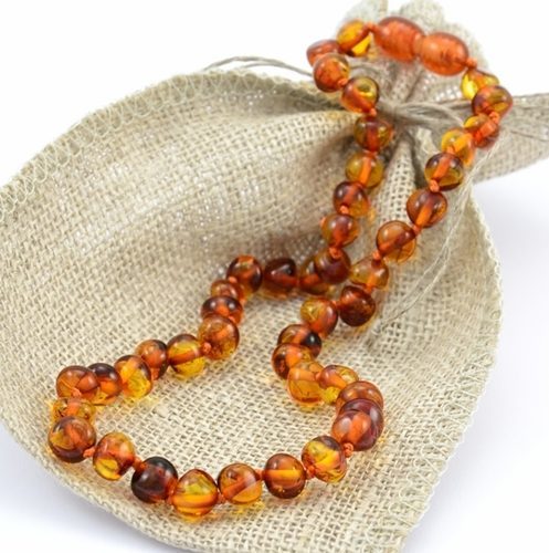 Children's Baltic Amber Necklace Made of Cognac Baltic Amber