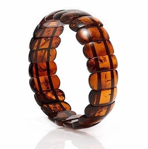 Amber Bracelet Made of Amazing Dark Cognac Baltic Amber