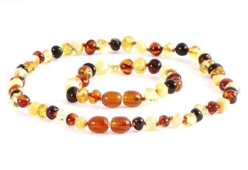 Children's Amber Bracelet With Matching Necklace For Mom