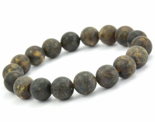 Men's Amber Bracelet Made of Larger 12 mm Raw Amber Beads