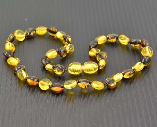 Children's Amber Necklace Made of Precious Healing Baltic Amber 