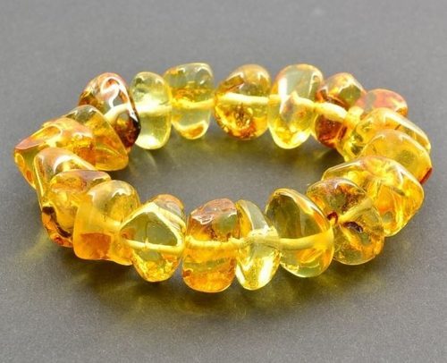 Amber Bracelet Made Made of Golden Color Baltic Amber