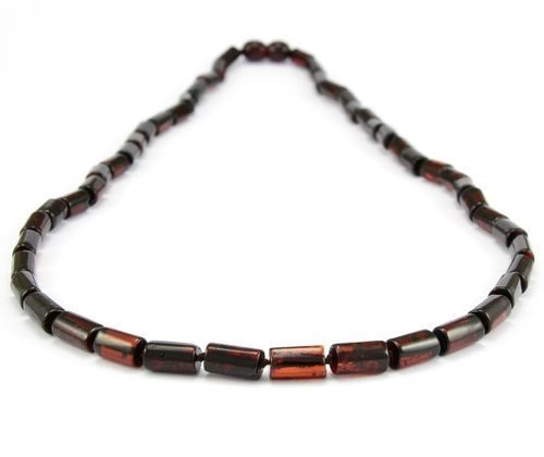 Men's Necklace Made of Cherry Baltic Amber