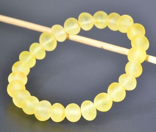 Raw Amber Healing Bracelet Made of Lemon Color Raw Amber 