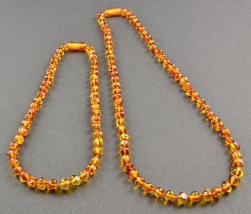 2 Matching Amber Necklaces for Mom and Child