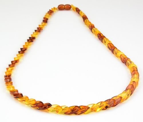Amber Necklace Made of Healing Overlapping Baltic Amber Pieces