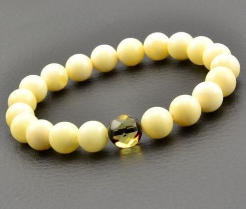 Amber Bracelet Made of Butterscotch and Faceted Amber