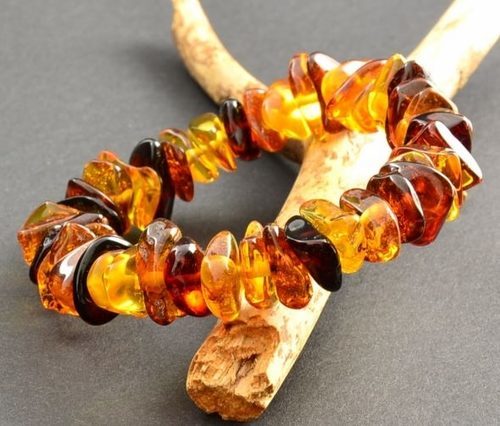 Amber Healing Bracelet Made of Rounded Nuggets Baltic Amber 