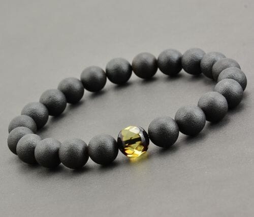 Amber Bracelet Made of Healing Matte Baltic Amber