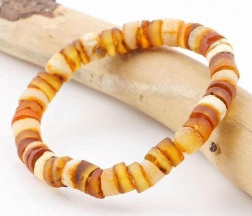 Men's Healing Bracelet Made of Raw Baltic Amber