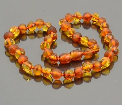 Children's Necklace Made of Raw and Polished Amber
