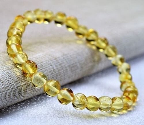 Amber Healing Bracelet Made of Lemon Baltic Amber