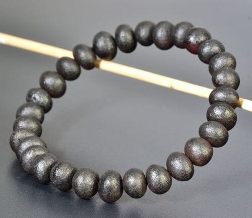 Raw Amber Healing Bracelet Made of Black Color Amber