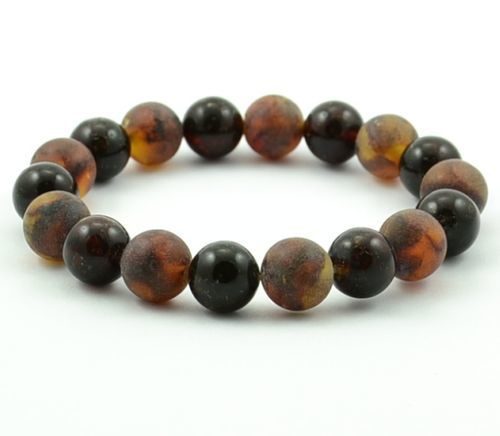 Amber Bracelet Made of Polished and Matte Baltic Amber