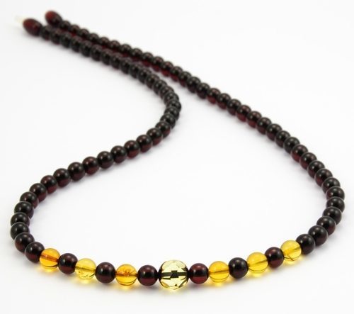 Men's Amber Necklace Made of Precious Baltic Amber