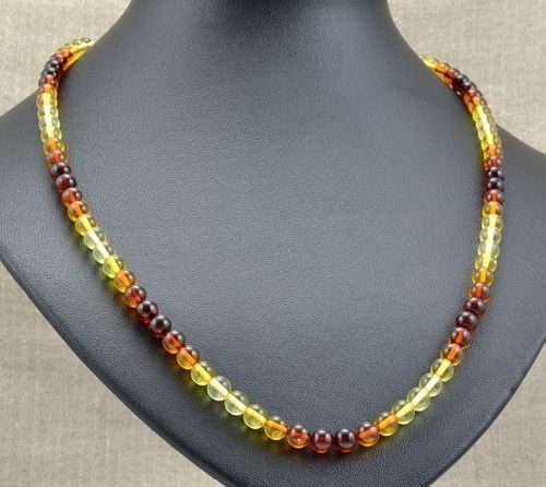 Amber Necklace Made of Made of Cherry Cognac Honey Golden Amber