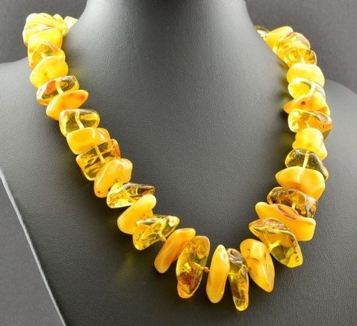Amber Necklace Made of Lemon and Butterscotch Baltic Amber