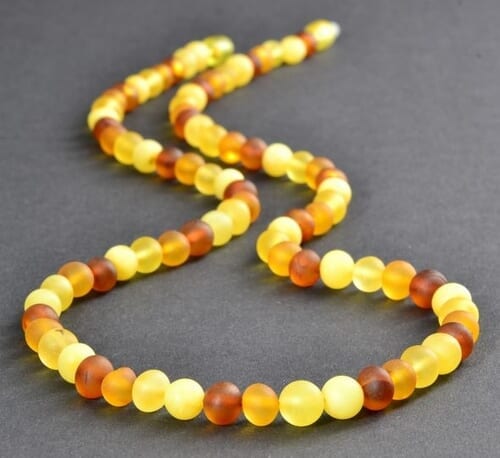 Raw Amber Necklace Made of Cognac, Honey, Lemon, Butterscotch Amber