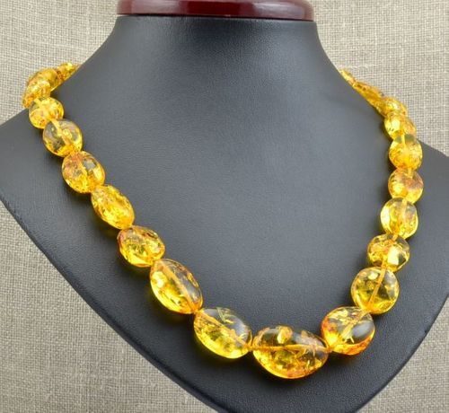Amber Necklace Made of Precious Healing Baltic Amber