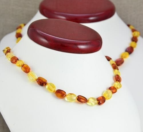 Children's Amber Necklace With Matching Necklace For Mom