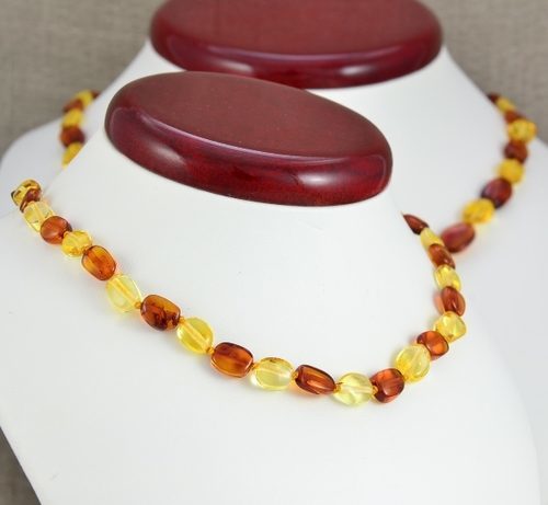 Children's Amber Necklace With Matching Necklace For Mom 