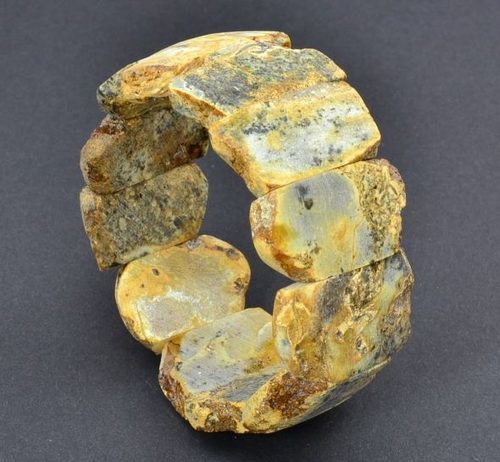 Large Amber Bracelet Made of Raw Baltic Amber