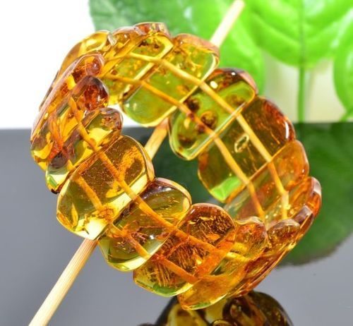 Amber Bracelet Made of Cognac Baltic Amber