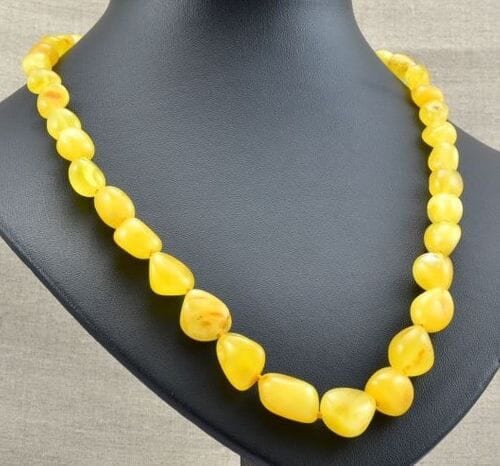 Butterscotch Amber Necklace Made of Butterscotch Amber Beads