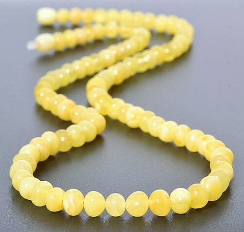 Butterscotch Amber Necklace Made of Baroque Shape Amber