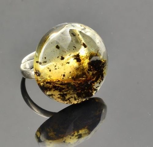 Amber Ring Made of Precious Baltic Amber
