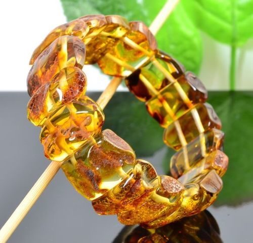 Amber Bracelet Made of Cognac Baltic Amber