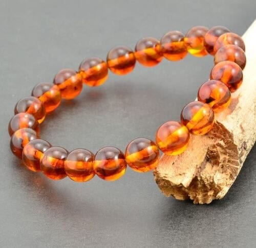 Amber Bracelet Made Precious Cognac Baltic Amber