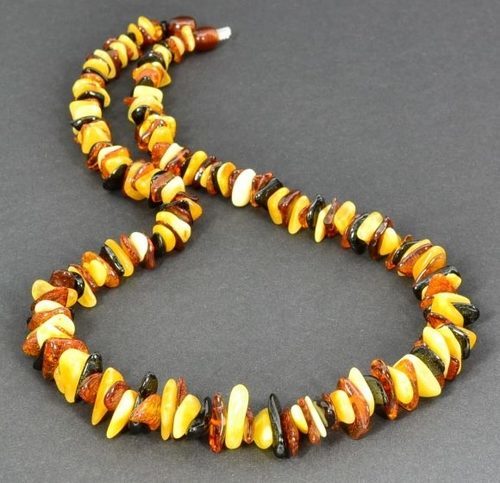 Amber Healing Necklace Made of Nugget Shaped Amber Beads