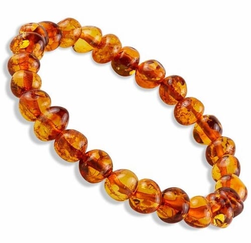 Amber Healing Bracelet Made of Precious Cognac Baltic Amber